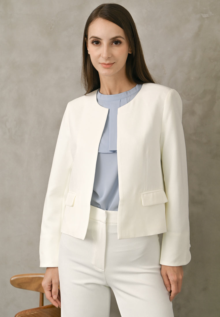 BebeBeige Round-Neck Blazer