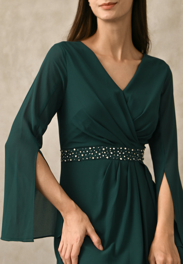 BebeButterfly Sleeve Maxi Dress