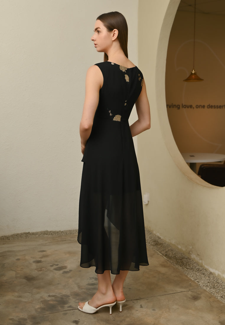 BebeButterfly Embroidered Sleeveless Dress