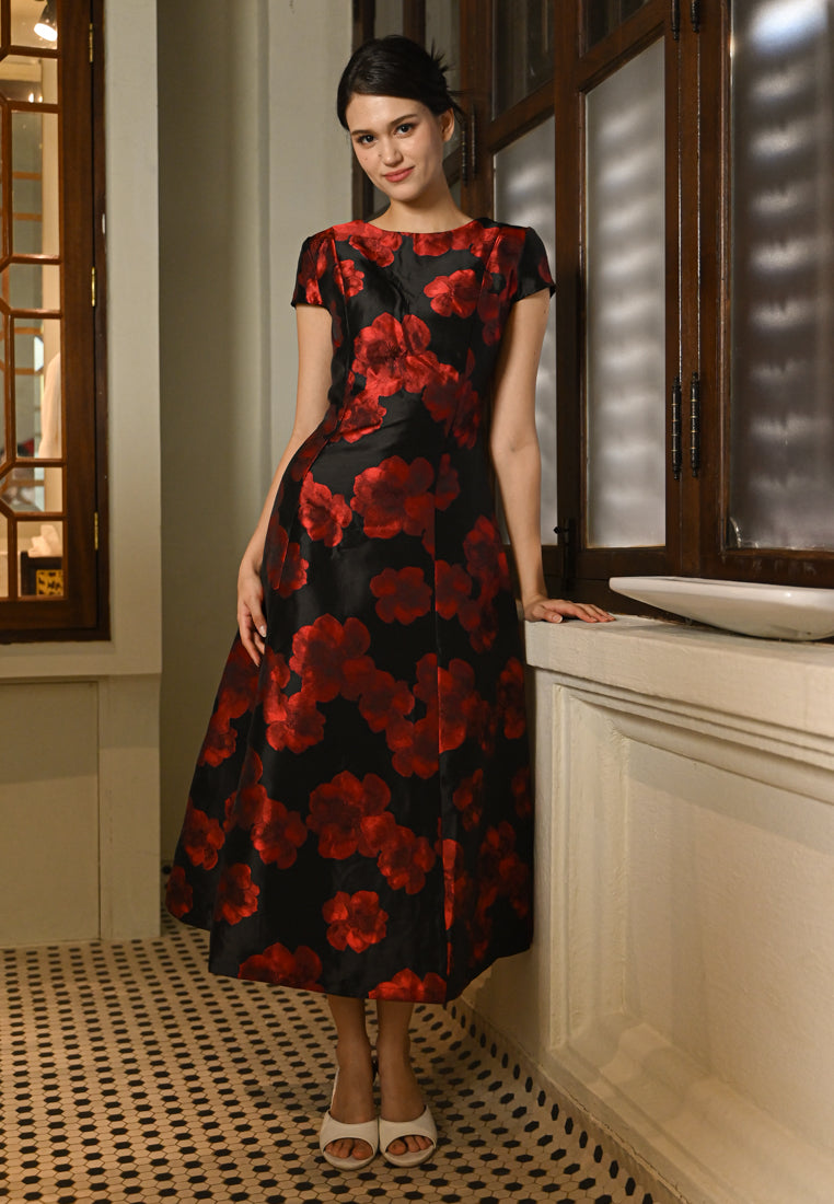 BebeButterfly Floral Midi Dress