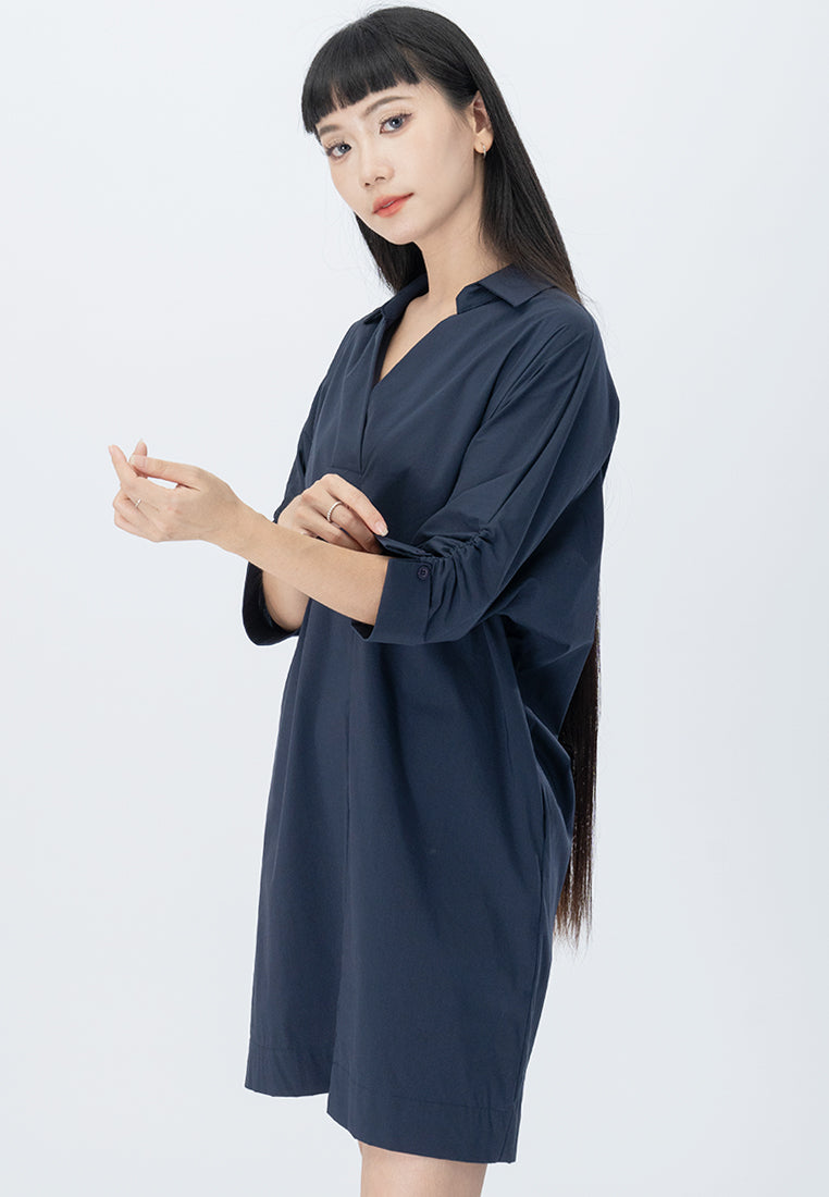 BebeButterfly Sleeve V-Neckline Mini Dress