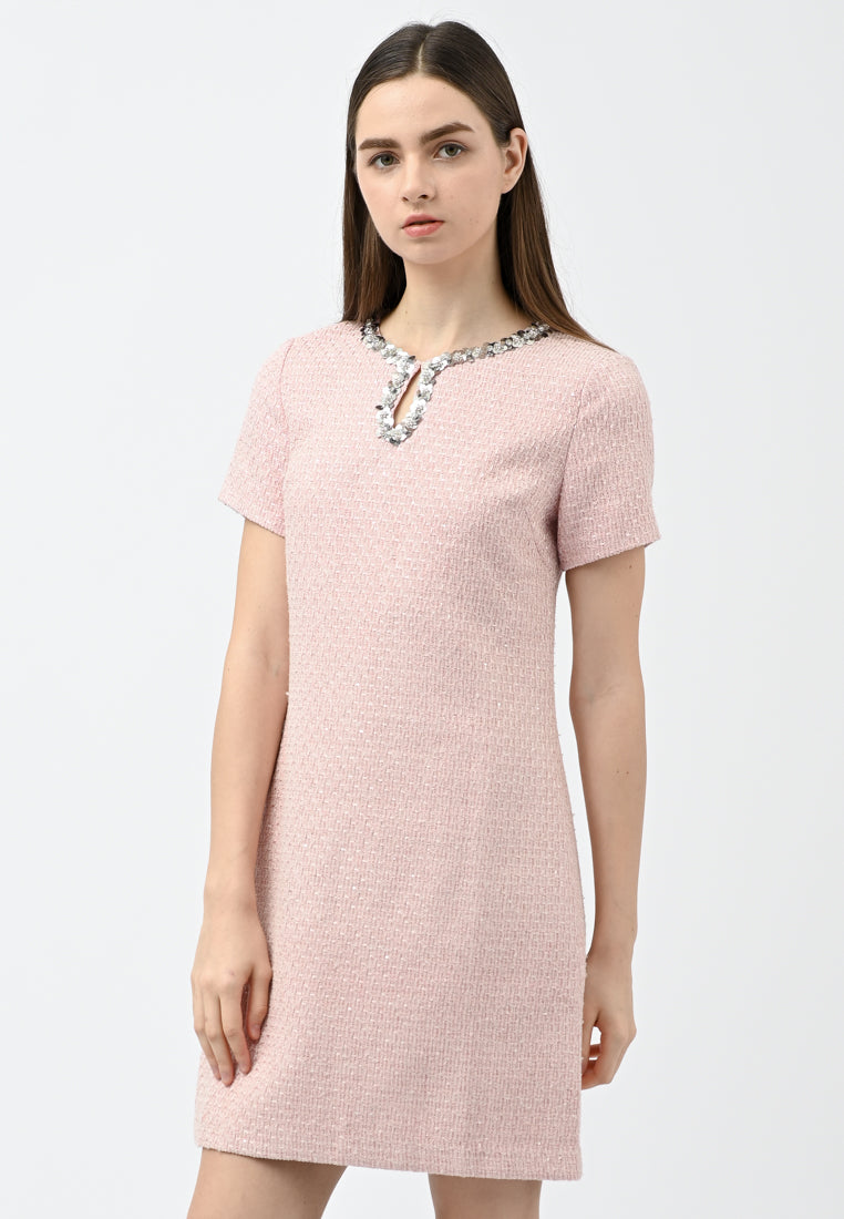 BebeButterfly Tweed Mini Dress