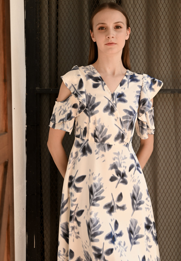 BebeButterfly Cold-shoulder Mini Dress