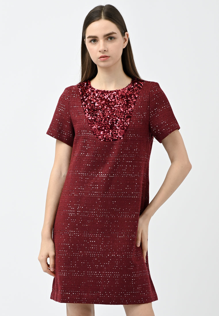 BebeButterfly Sequins Mini Dress