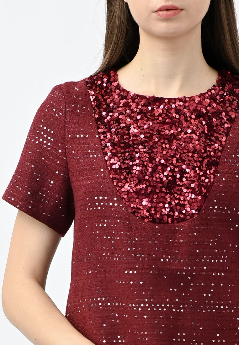 BebeButterfly Sequins Mini Dress