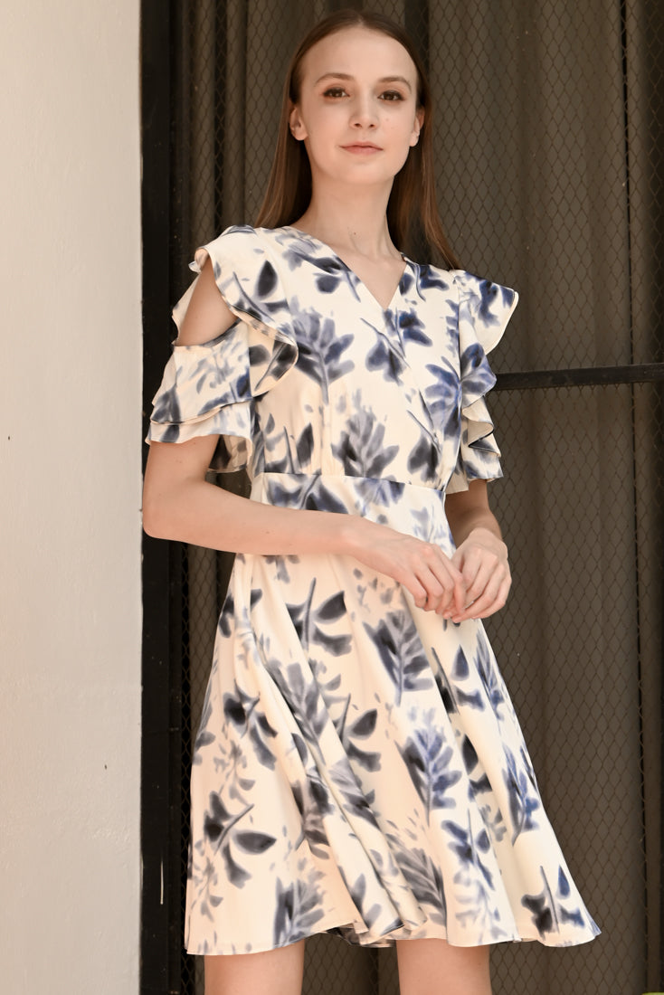 BebeButterfly Cold-shoulder Mini Dress