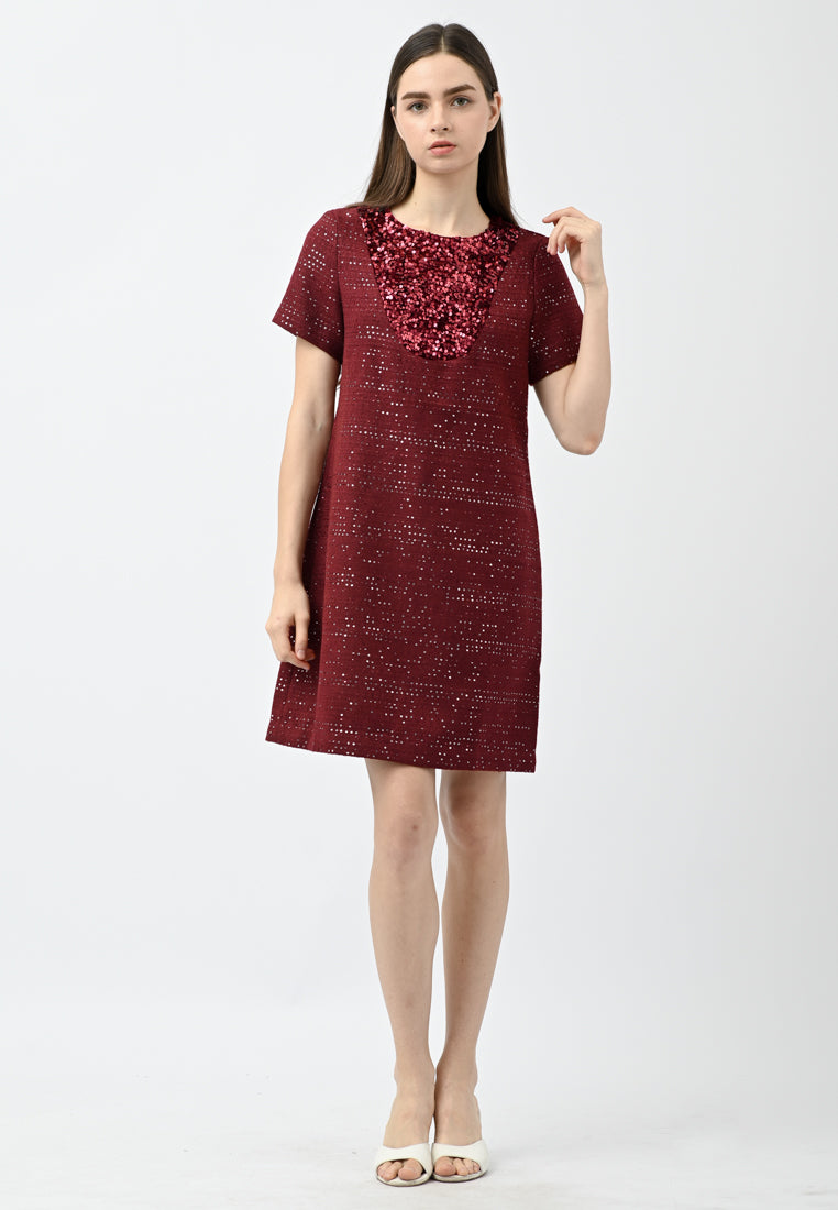 BebeButterfly Sequins Mini Dress