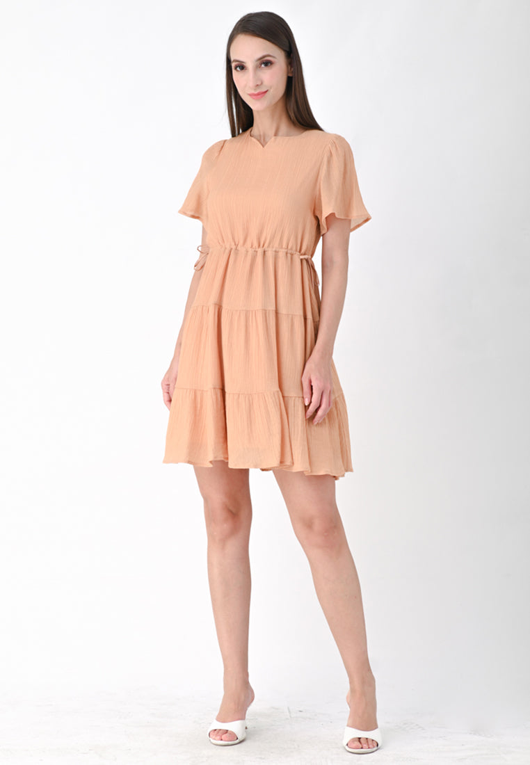 Plain B. Adjustable Waistline Mini Dress