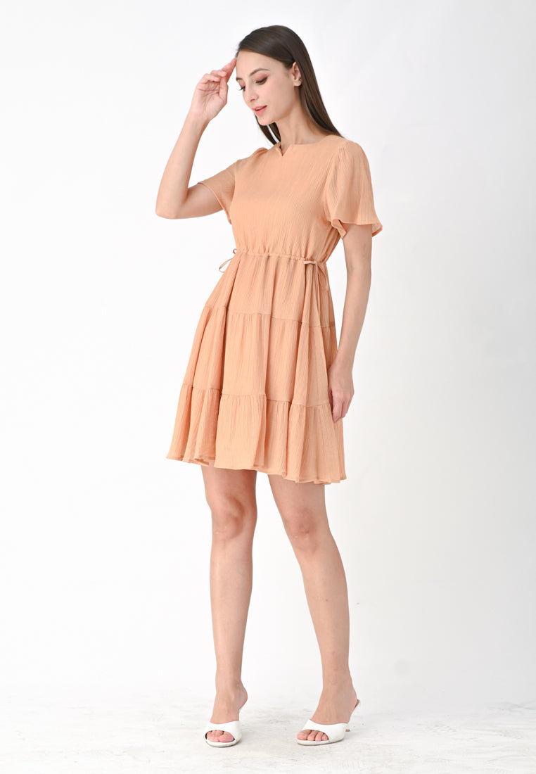 Plain B. Adjustable Waistline Mini Dress