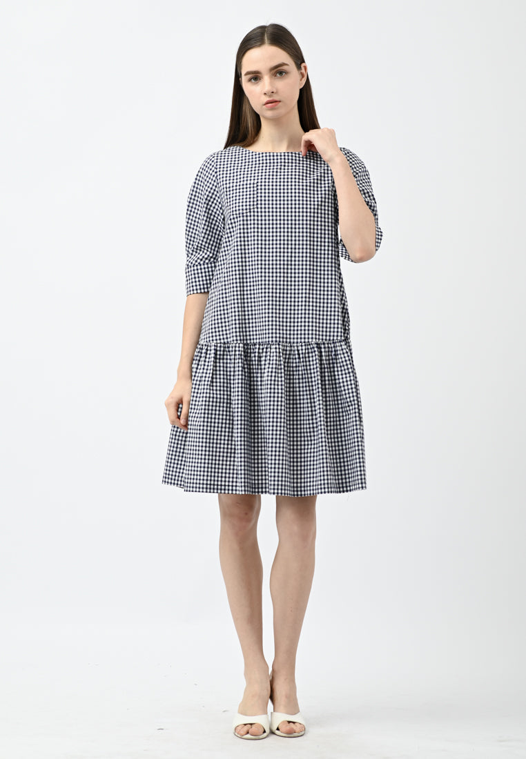 Plain B. Plaid Print Dress