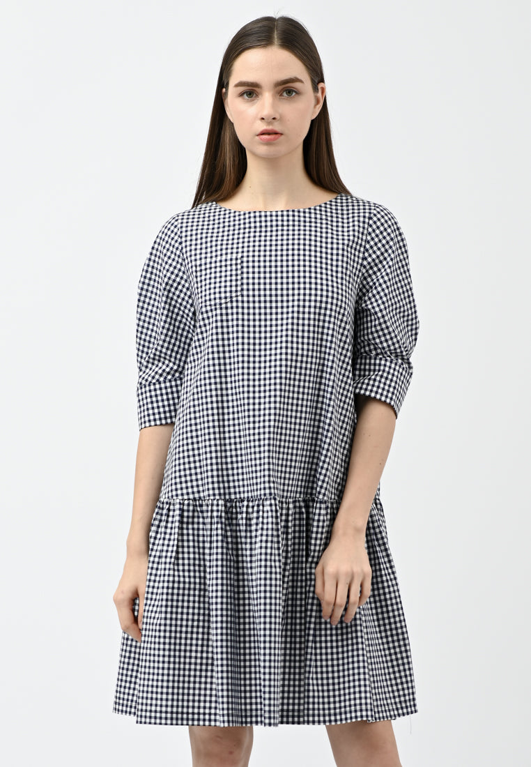 Plain B. Plaid Print Dress