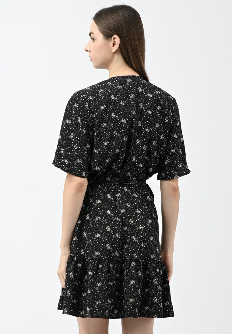 Plain B. Floral Print Wrap Dress