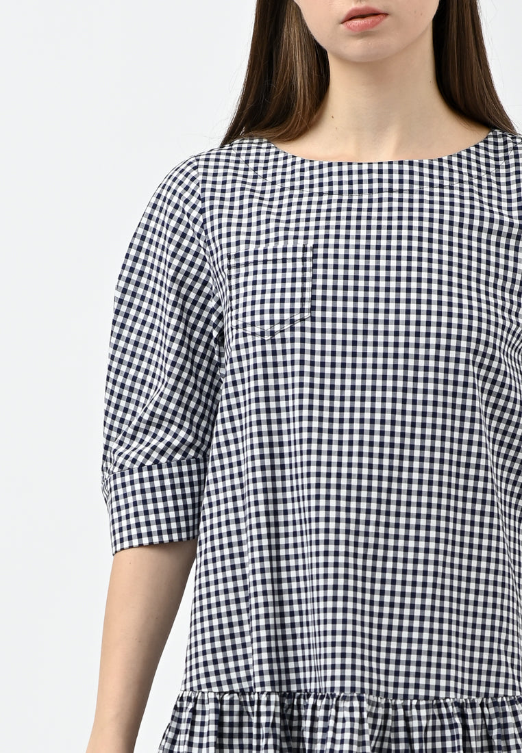 Plain B. Plaid Print Dress