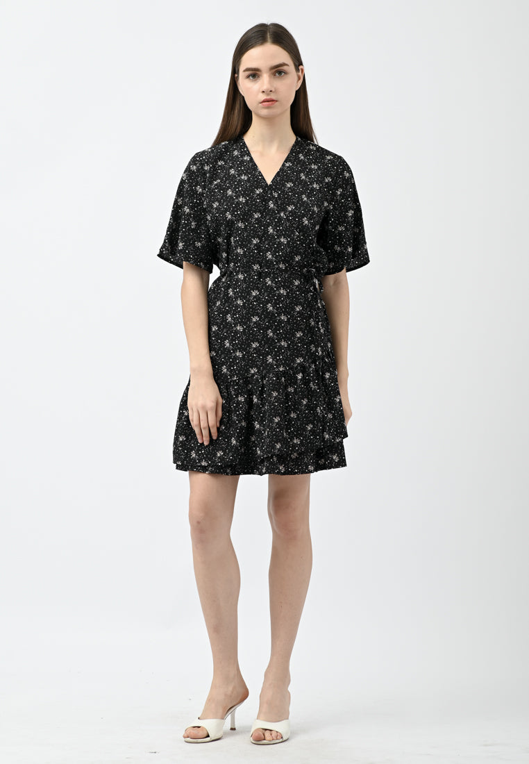 Plain B. Floral Print Wrap Dress