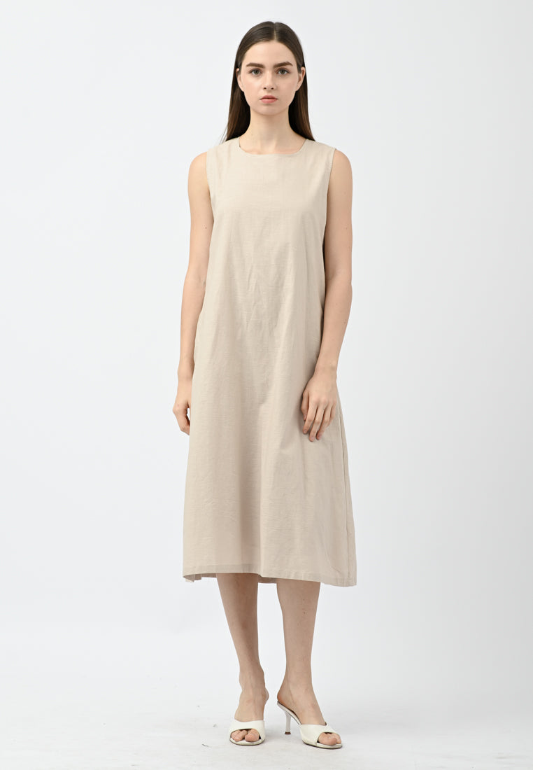 Plain B. Sleeveless Linen Dress