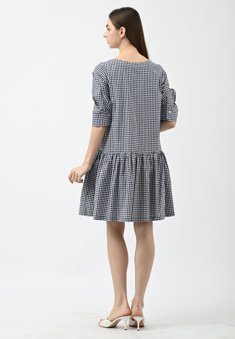 Plain B. Plaid Print Dress
