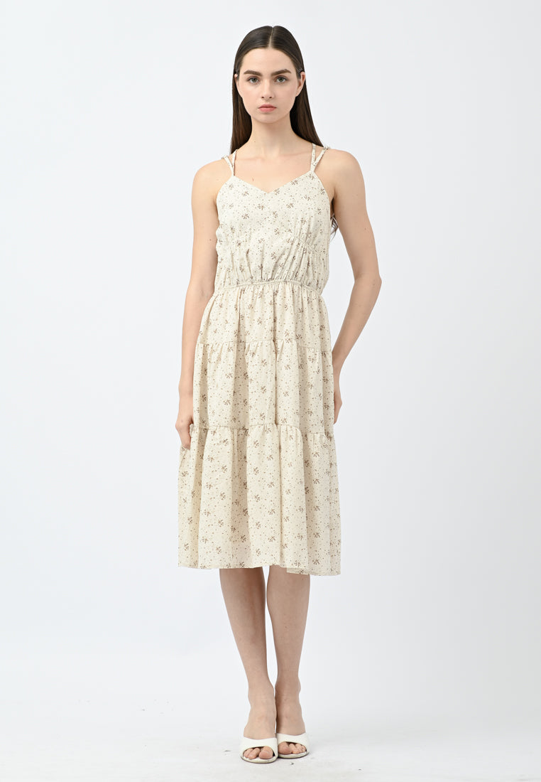 Plain B. Strap Floral Dress