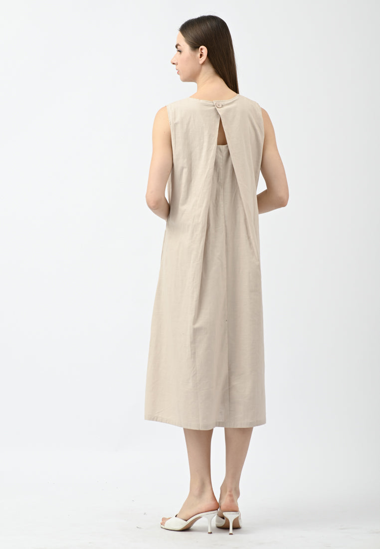 Plain B. Sleeveless Linen Dress