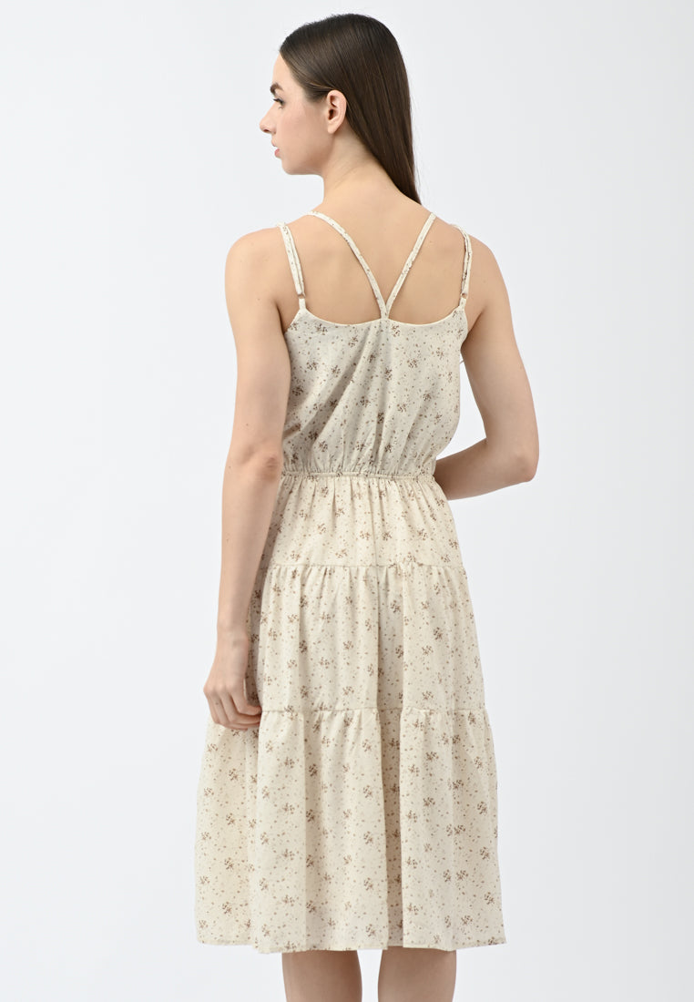 Plain B. Strap Floral Dress