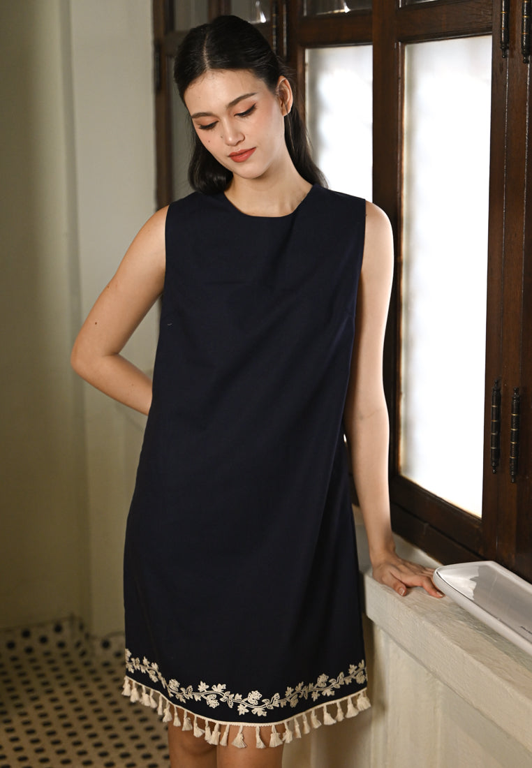 Plain B. Linen Sleeveless Mini Dress