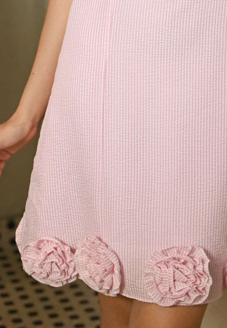 Plain B. Seersucker Striped Mini Dress