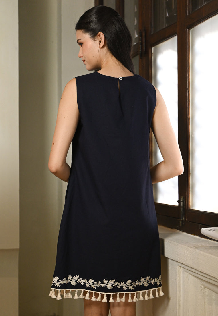 Plain B. Linen Sleeveless Mini Dress