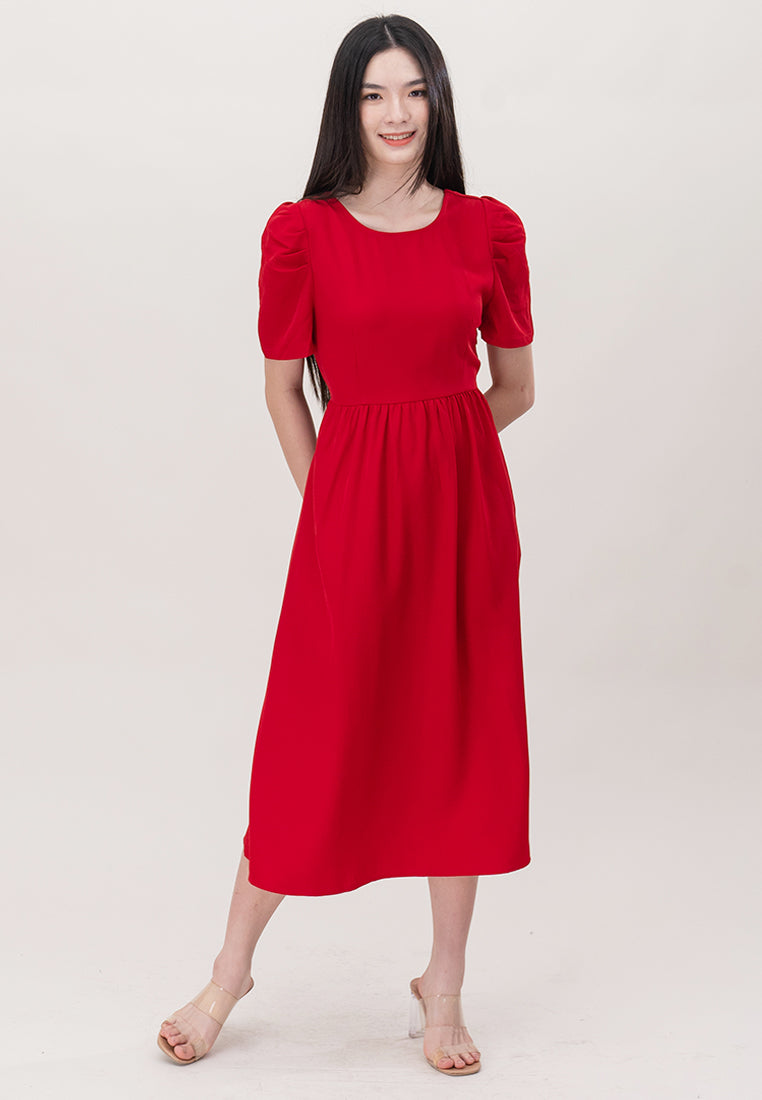 Plain B. Cross Back Midi Dress