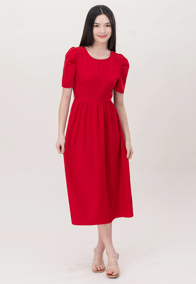 Plain B. Cross Back Midi Dress