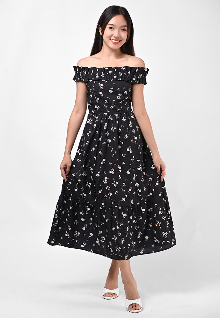 Plain B. Off-Shoulder Dress