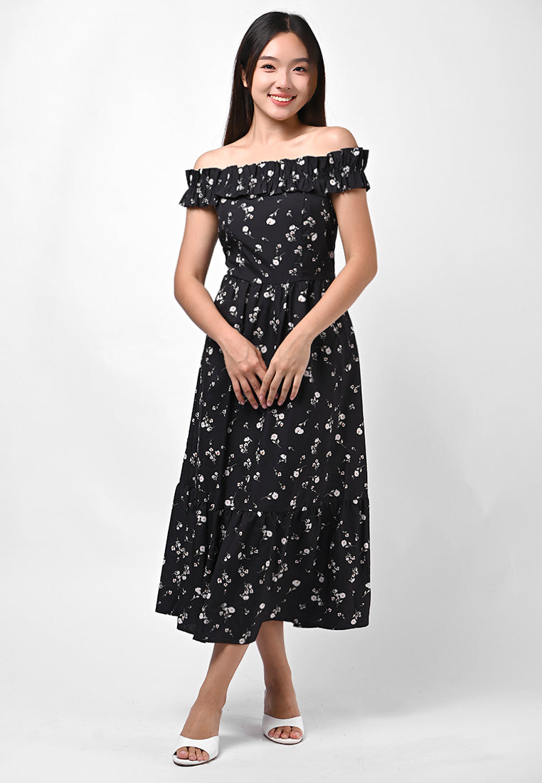Plain B. Off-Shoulder Dress