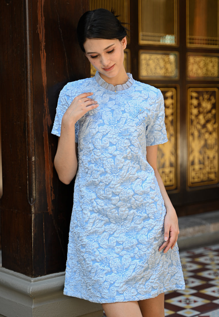 Plain B. Floral Chinese Knot Dress