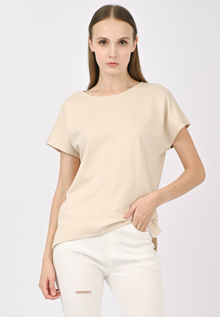 Plain B. Wide-Neck Top