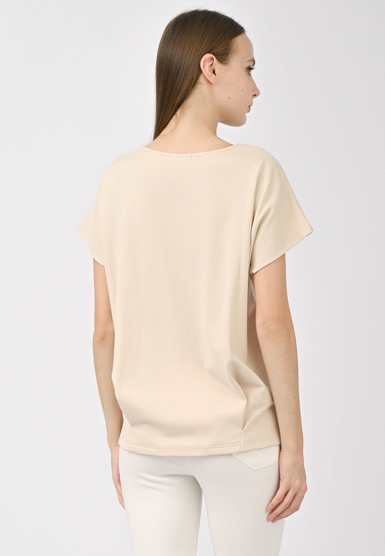 Plain B. Wide-Neck Top