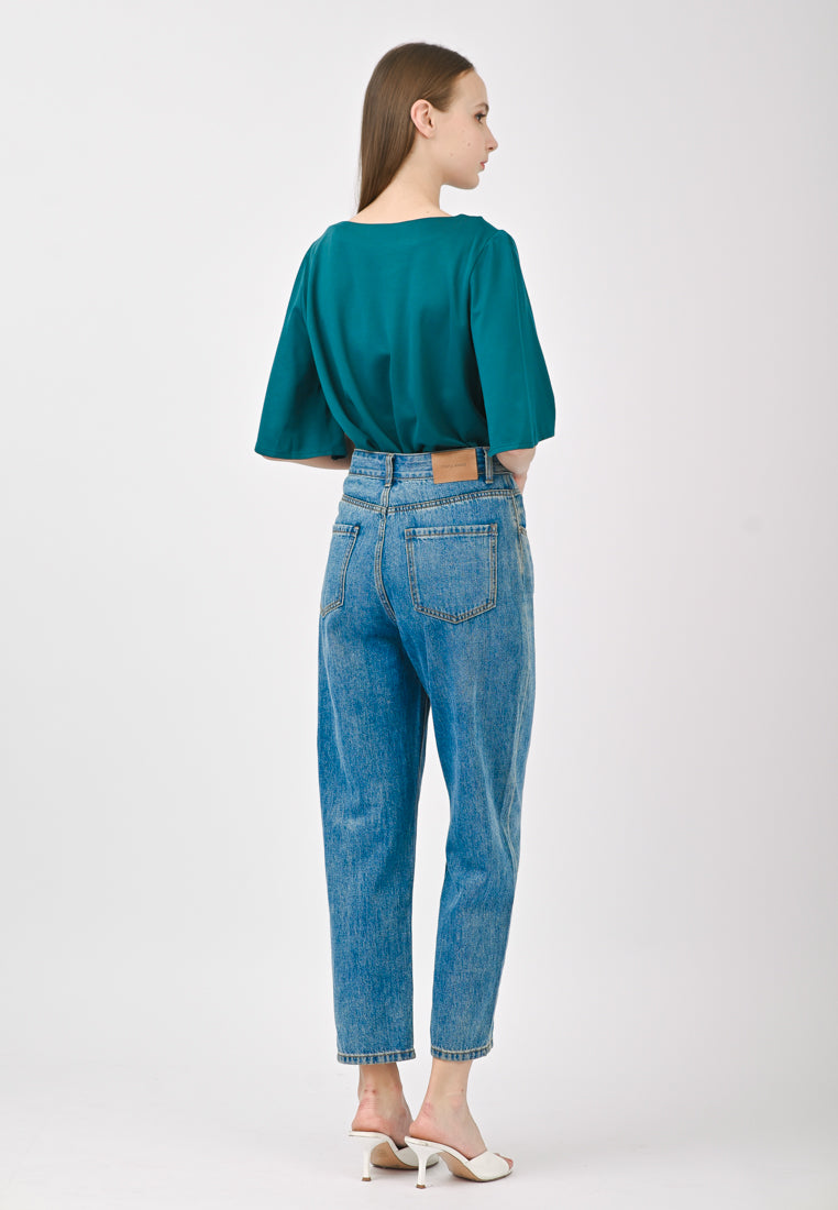 Plain B. Slit Sleeve Top