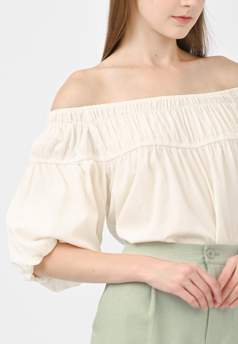 Plain B. Off Shoulder Top