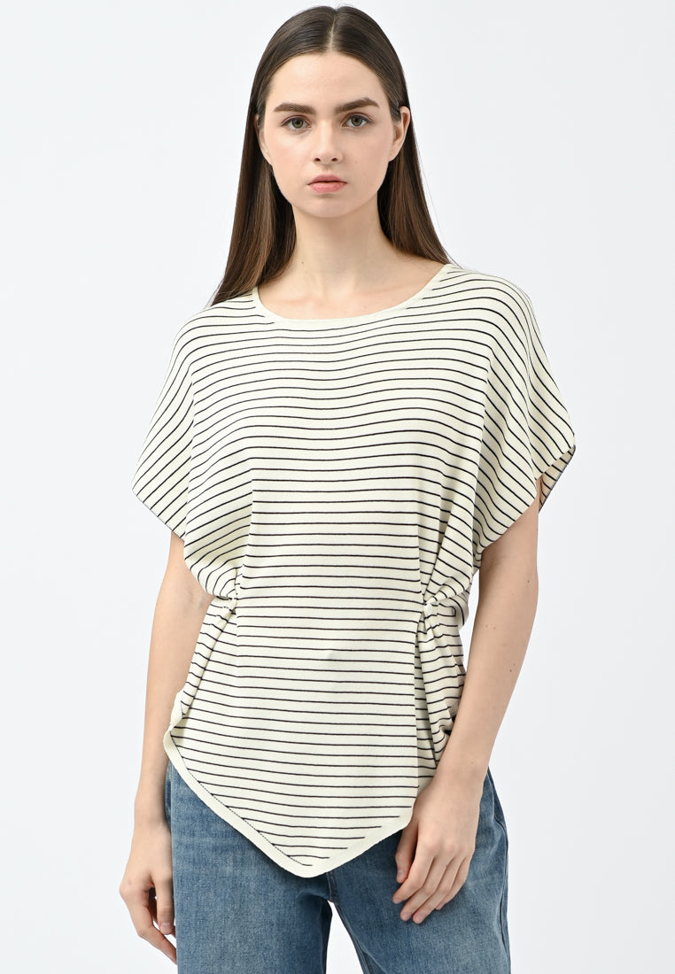 Plain B. Stripe Oversized Knit Top
