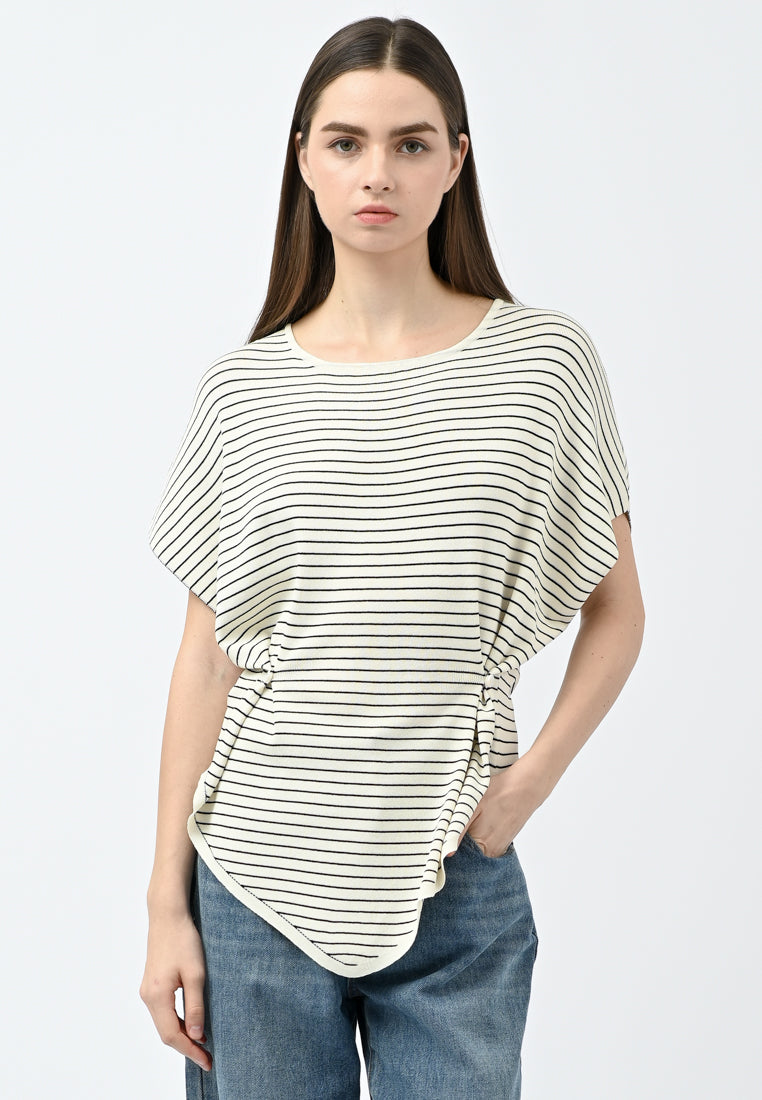 Plain B. Stripe Oversized Knit Top