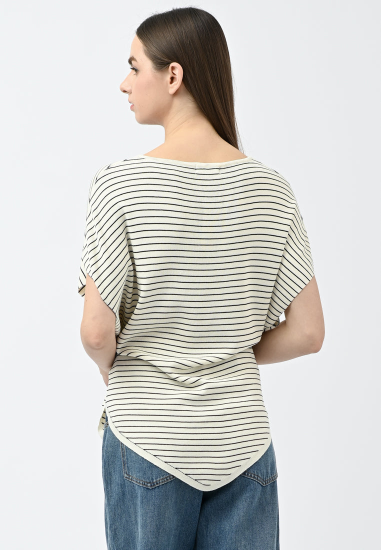 Plain B. Stripe Oversized Knit Top