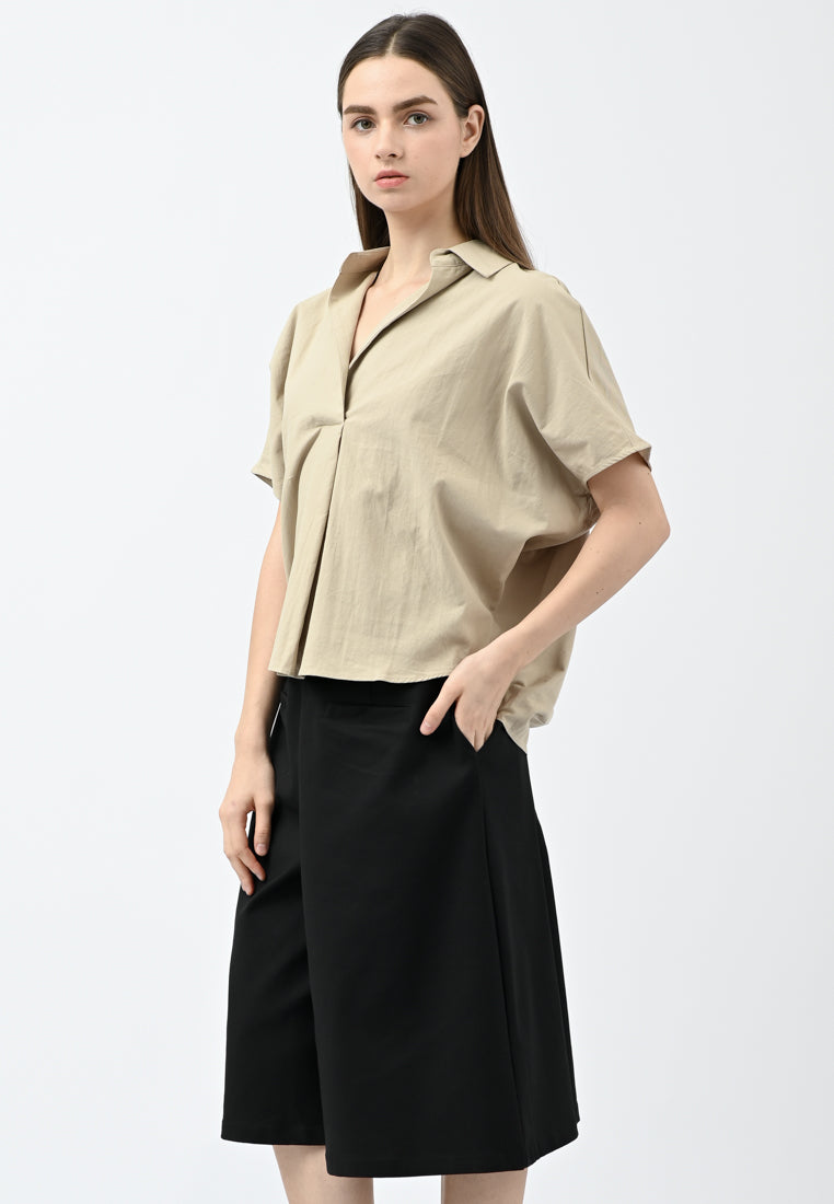 Plain B. Collar Shirt