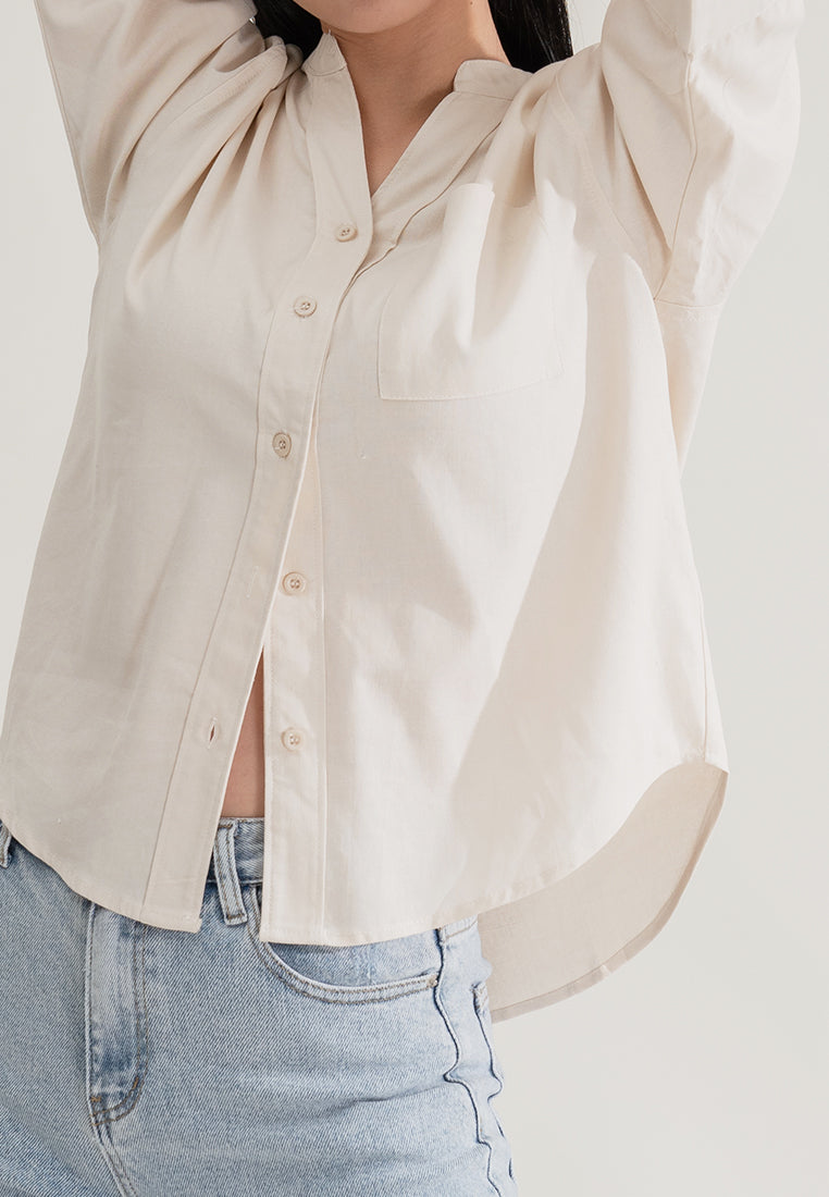Plain B. Linen Blouse Top