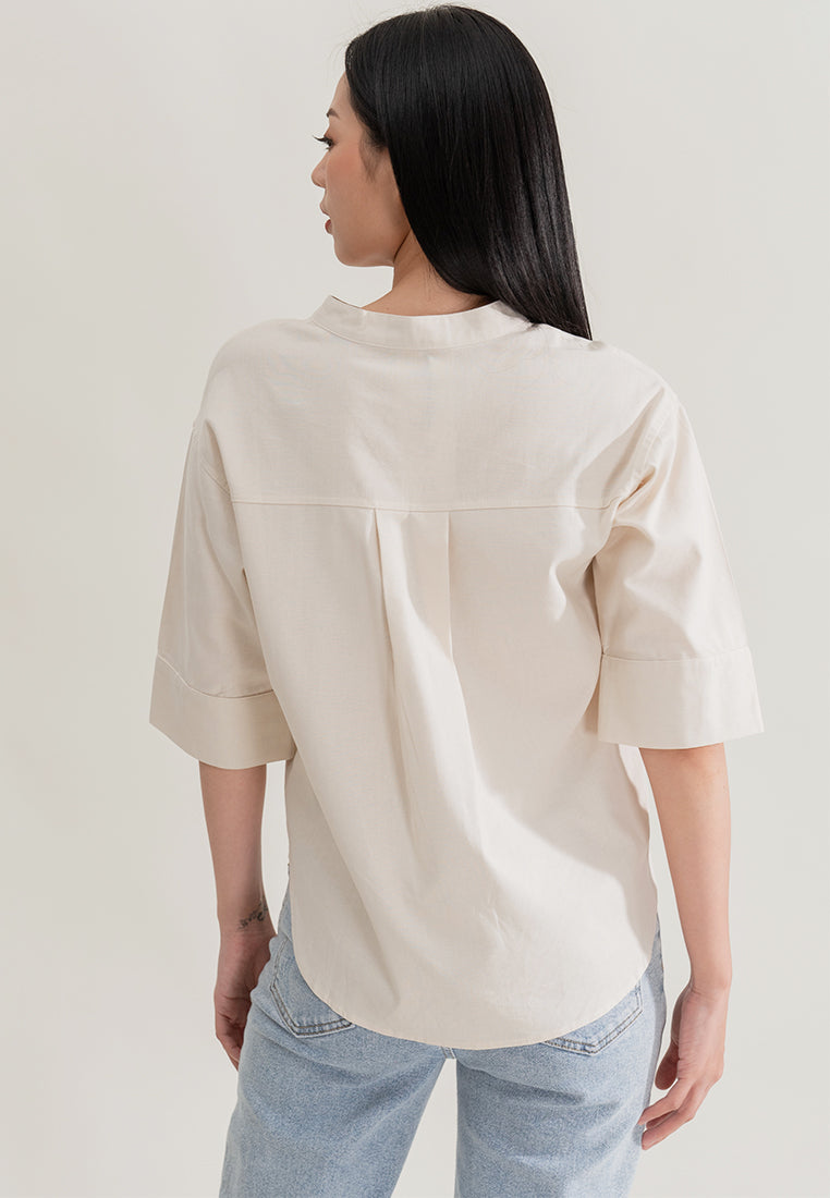 Plain B. Linen Blouse Top