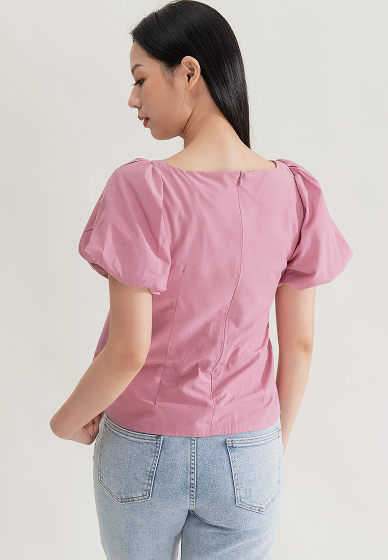 Plain B. Square Neck Shirt Top