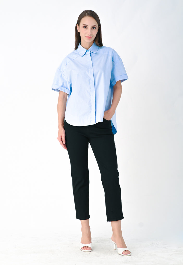 Plain B. Oversized Collar Shirt