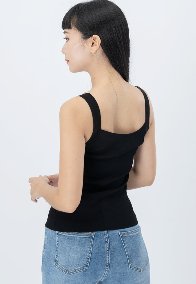Plain B. Knitted Sleeveless Tank Top
