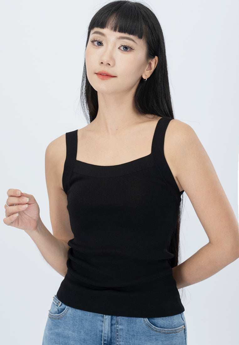 Plain B. Knitted Sleeveless Tank Top