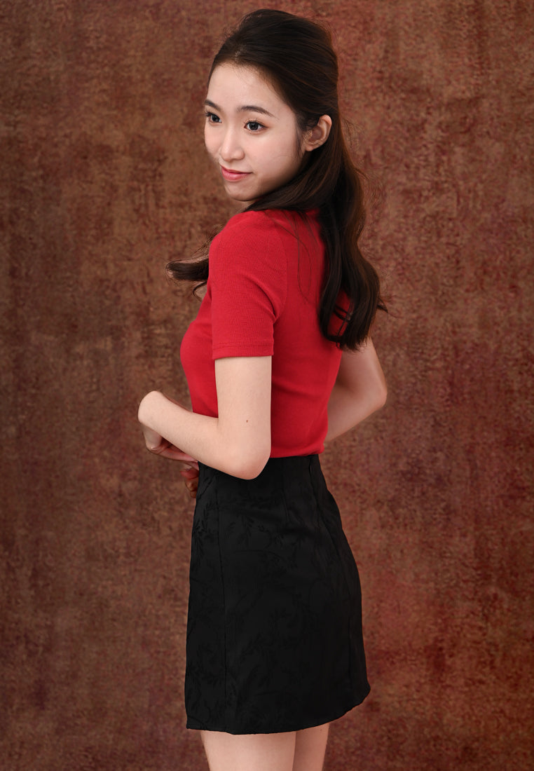 Plain B. Chinese Texture Skirt