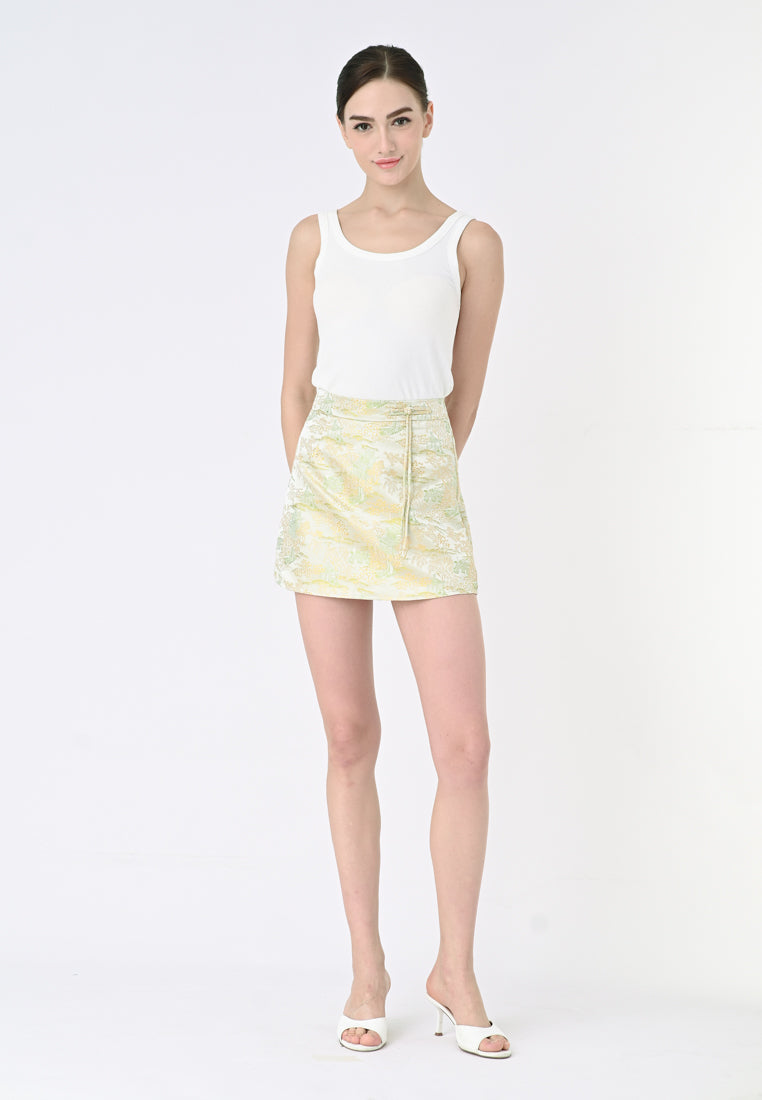 Plain B. Chinese Texture Print Skirt