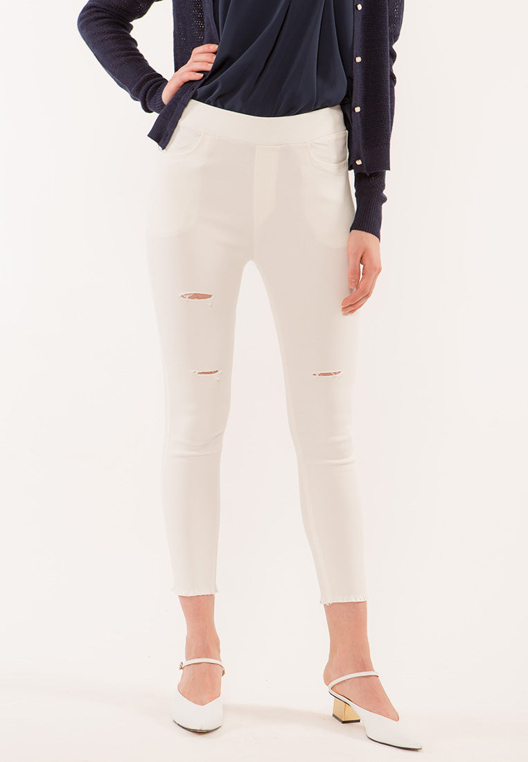 Plain B. Casual Legging with Holes
