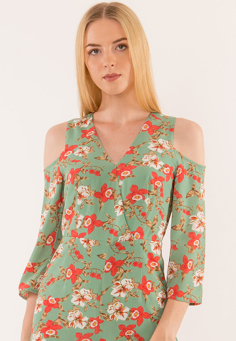 Plain B. Floral Print Playsuit