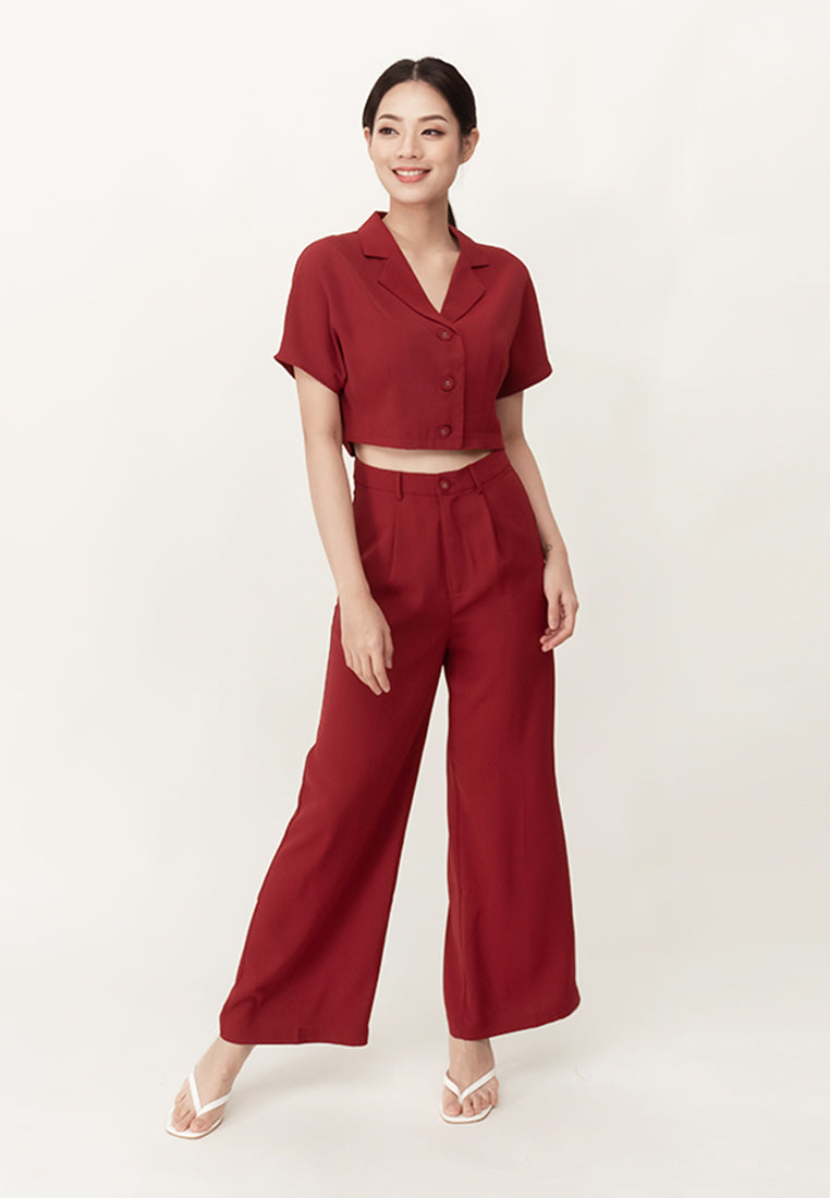 Plain B. Shirt Cropped Top